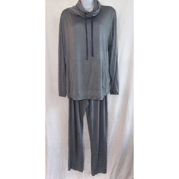 Emirates Business Class 2 pc Loungewear Pajamas S/M Unisex Blue Grey Modal Soft - Picture 1 of 16